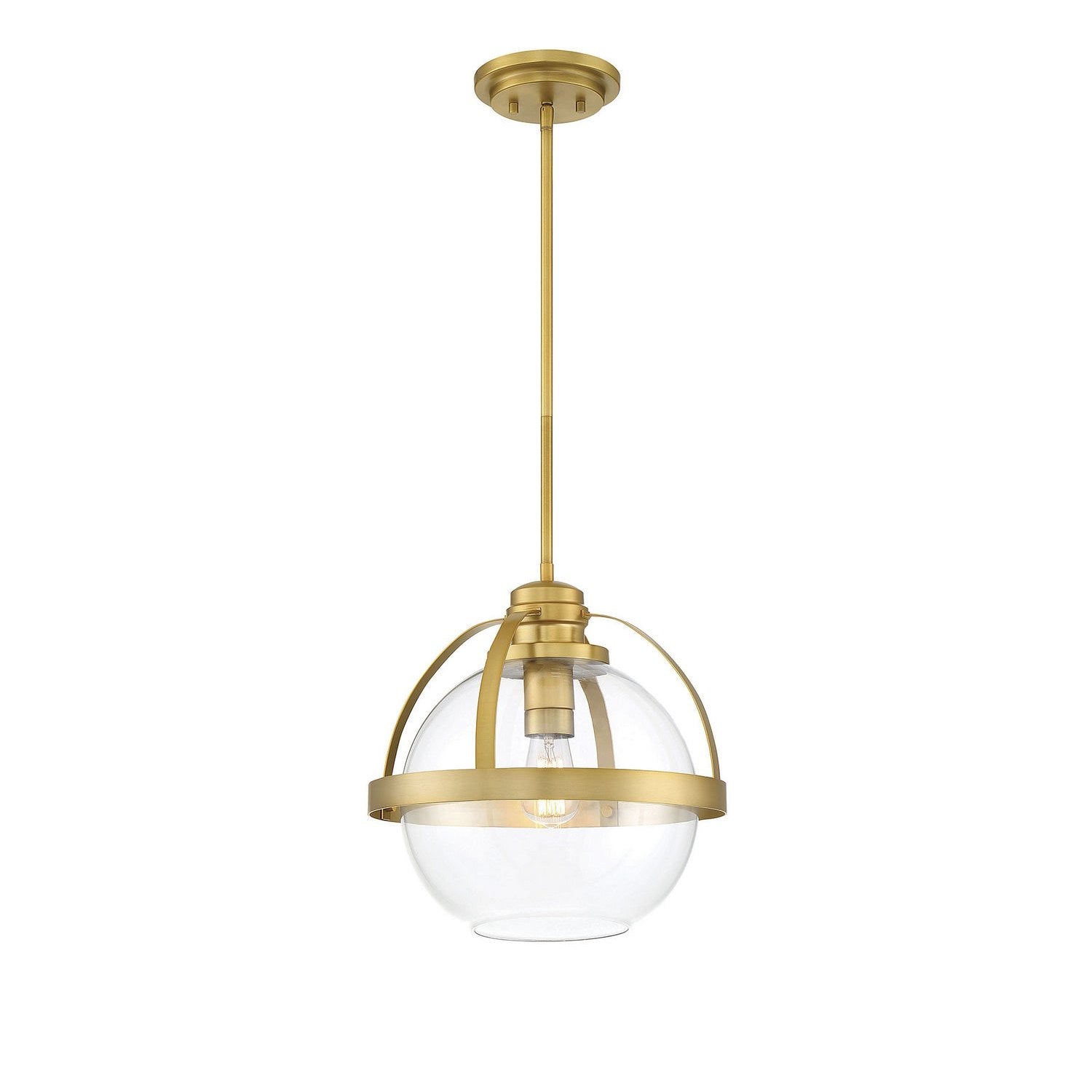 Savoy House - 7-7201-1-322 - One Light Pendant - Pendleton - Warm Brass