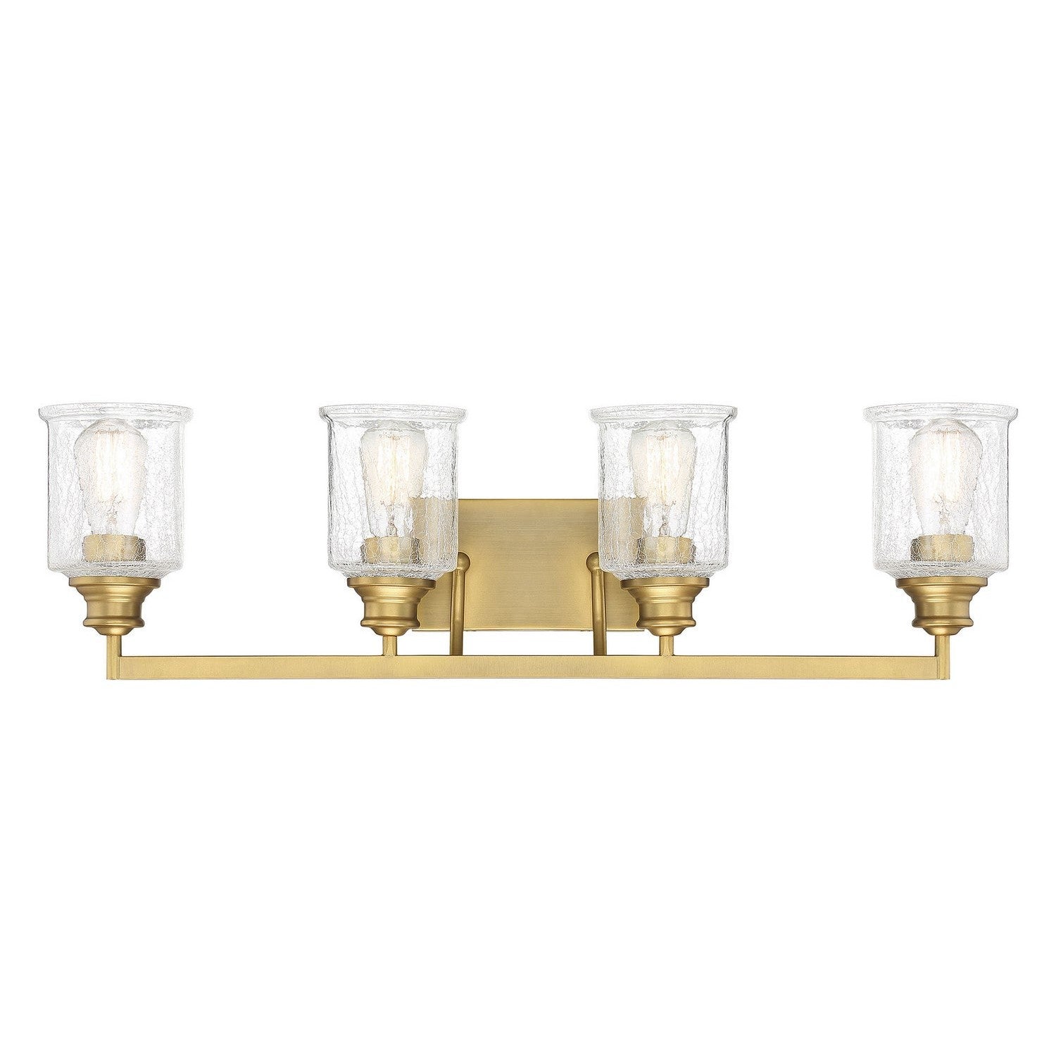 Savoy House - 8-1972-4-322 - Four Light Bath Bar - Hampton - Warm Brass