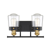 Savoy House - 8-2069-2-51 - Two Light Bath Bar - Macauley - Vintage Black with Warm Brass