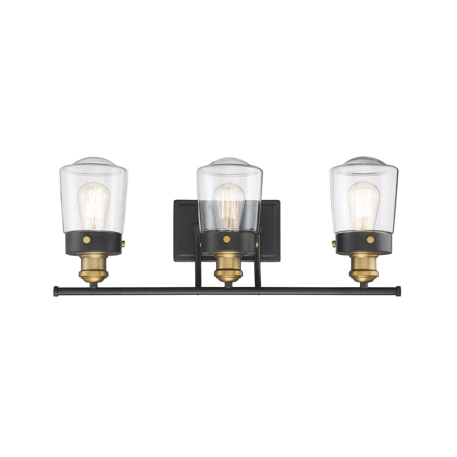 Savoy House - 8-2069-3-51 - Three Light Bath Bar - Macauley - Vintage Black with Warm Brass