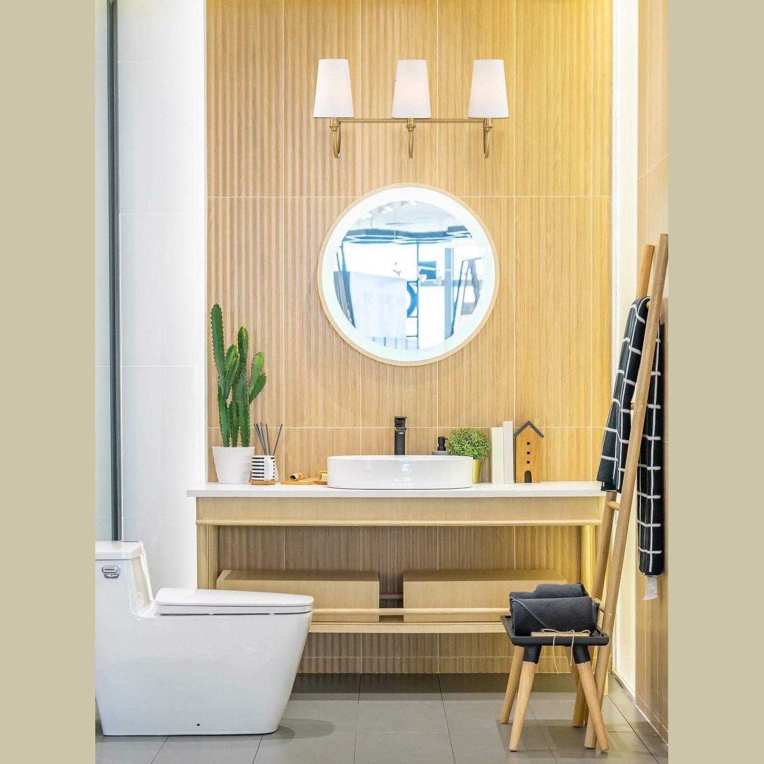Savoy House - 8-2542-3-322 - Three Light Bath Bar - Cameron - Warm Brass