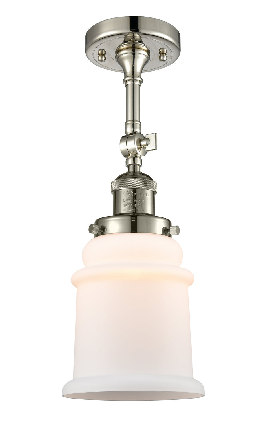 Innovations - 201F-PN-G181 - One Light Semi-Flush Mount - Franklin Restoration - Polished Nickel