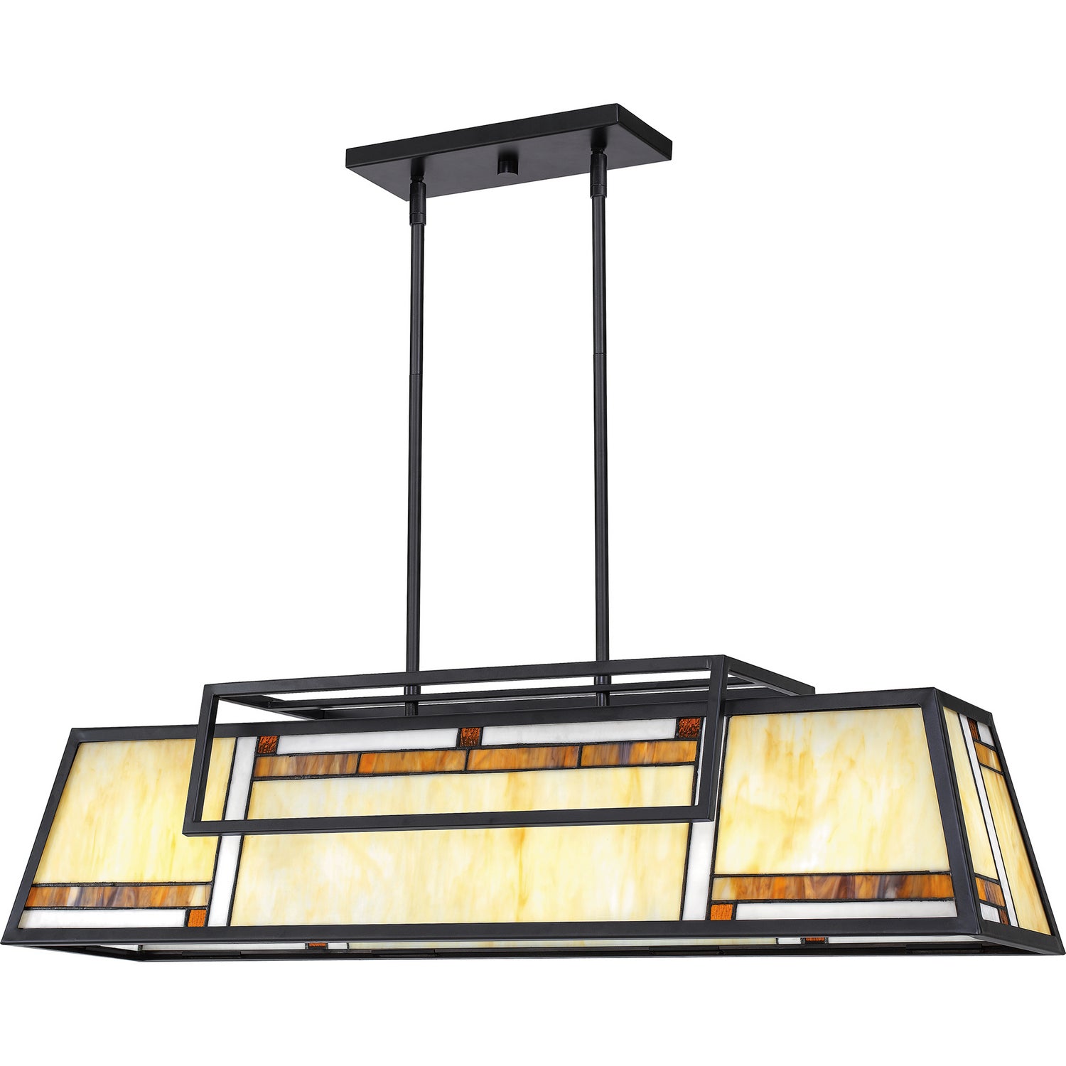 Quoizel - ATW439MBK - Four Light Island Chandelier - Atwater - Matte Black