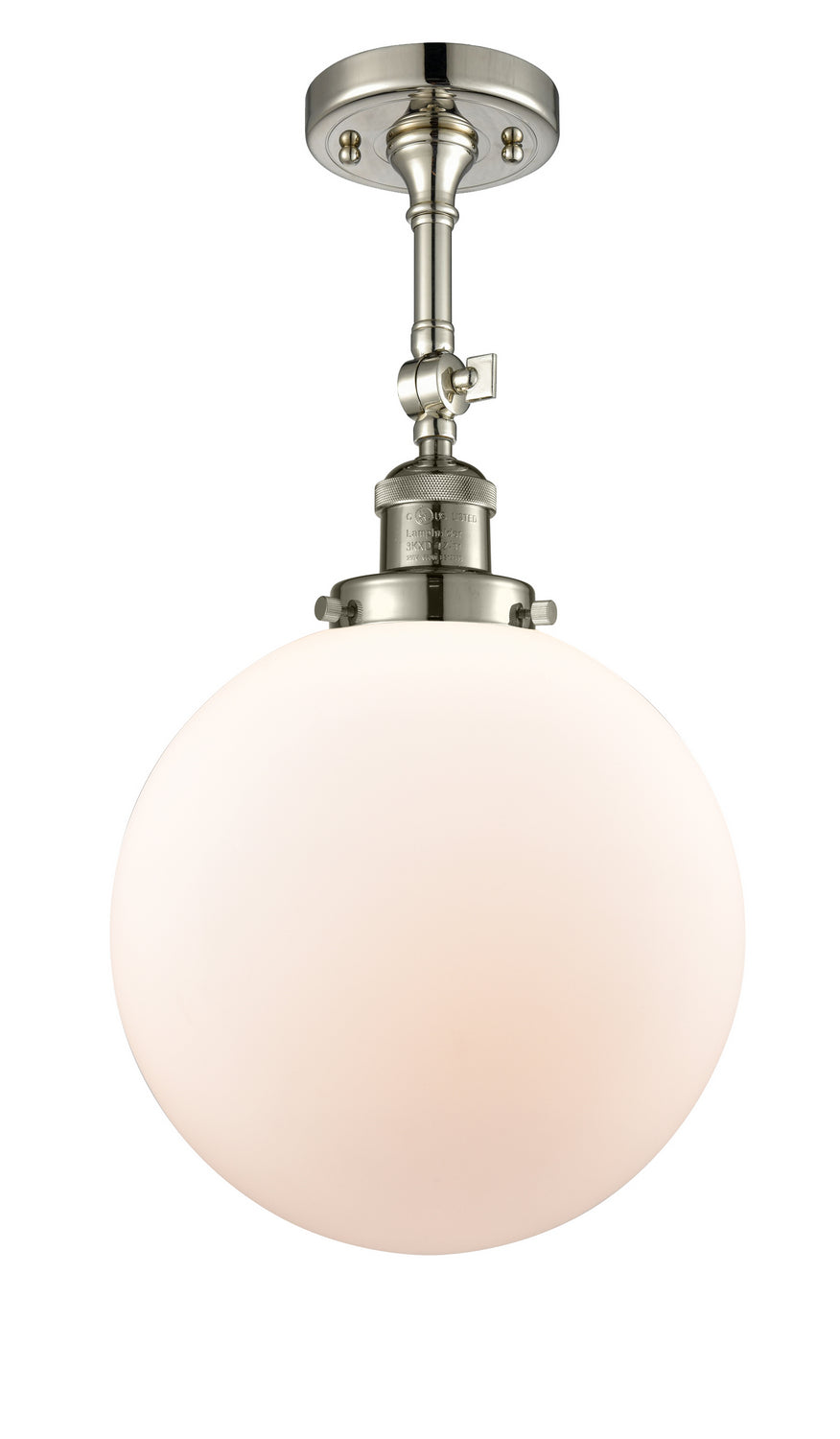 Innovations - 201F-PN-G201-10 - One Light Semi-Flush Mount - Franklin Restoration - Polished Nickel