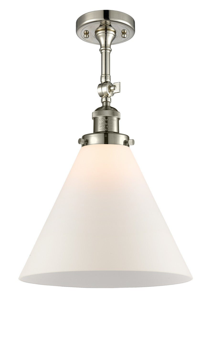 Innovations - 201F-PN-G41-L - One Light Semi-Flush Mount - Franklin Restoration - Polished Nickel