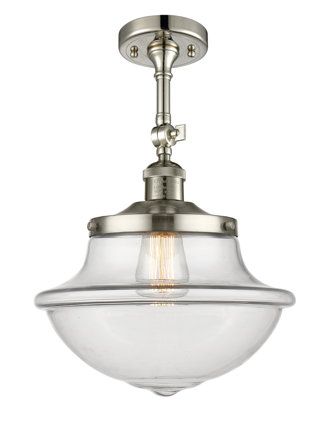 Innovations - 201F-PN-G542 - One Light Semi-Flush Mount - Franklin Restoration - Polished Nickel