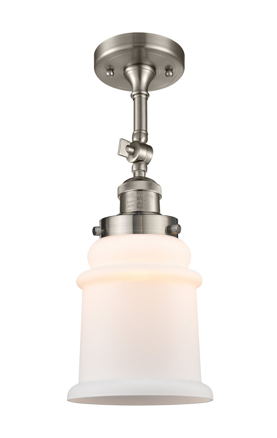 Innovations - 201F-SN-G181 - One Light Semi-Flush Mount - Franklin Restoration - Brushed Satin Nickel