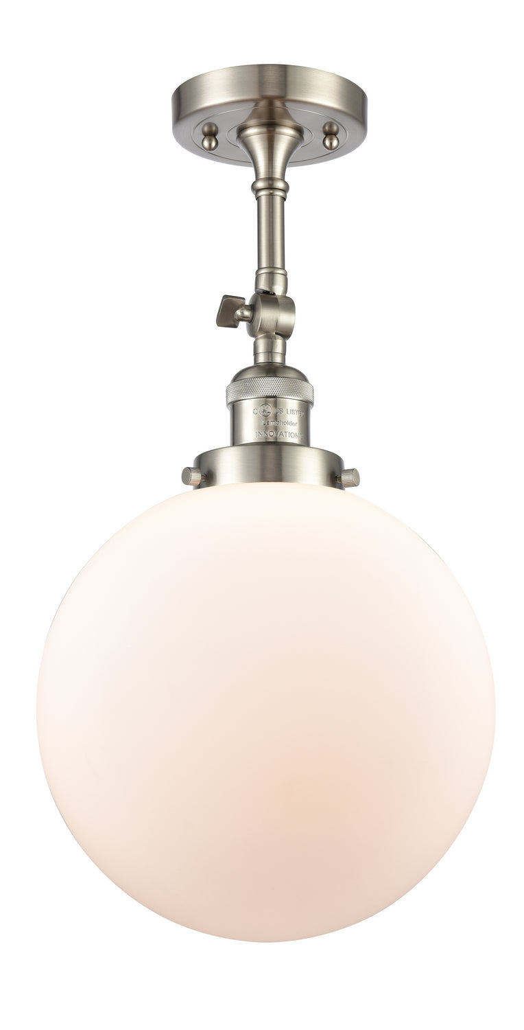 Innovations - 201F-SN-G201-10 - One Light Semi-Flush Mount - Franklin Restoration - Brushed Satin Nickel