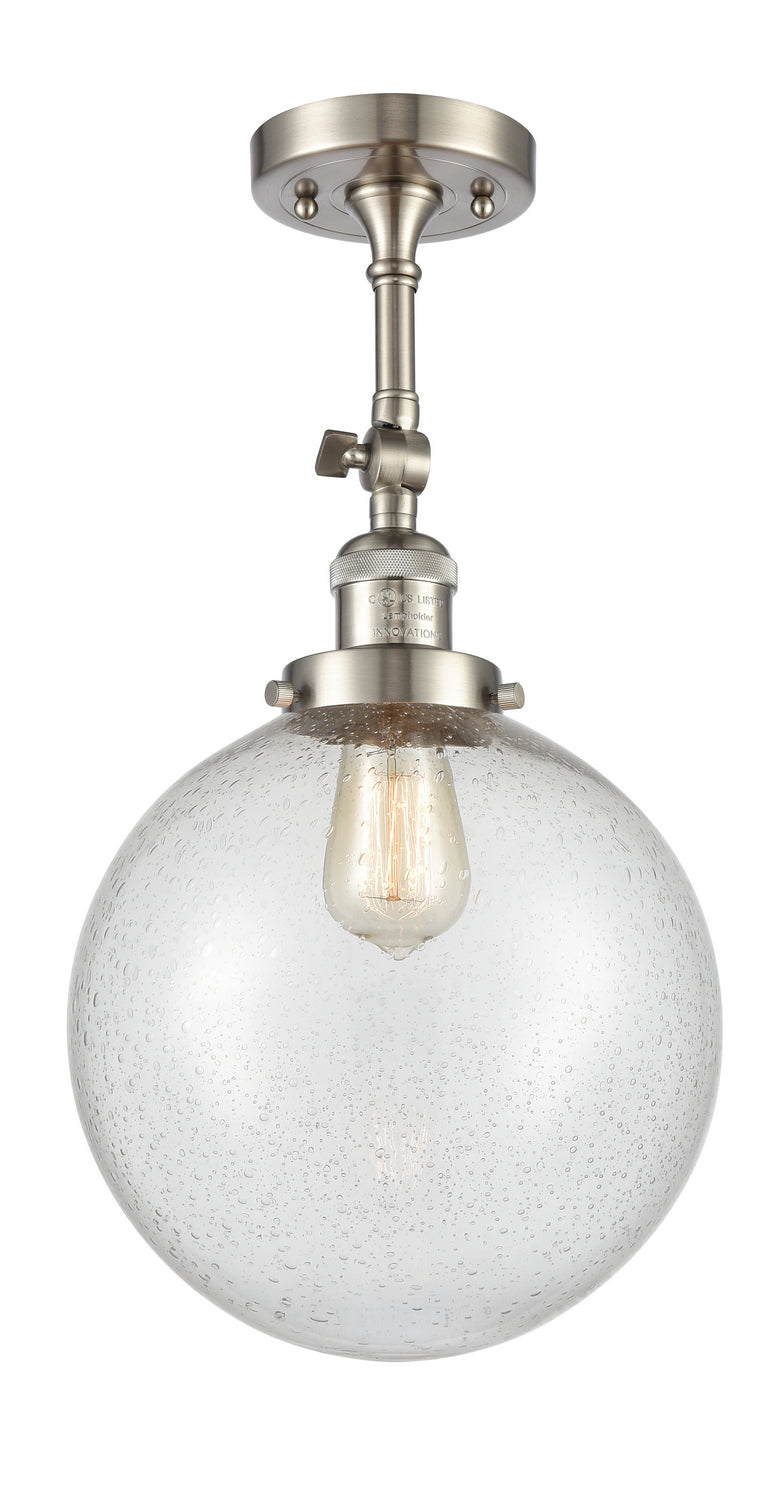 Innovations - 201F-SN-G204-10 - One Light Semi-Flush Mount - Franklin Restoration - Brushed Satin Nickel