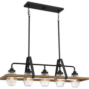 Quoizel - GUI540GK - Five Light Island Chandelier - Guilford - Grey Ash