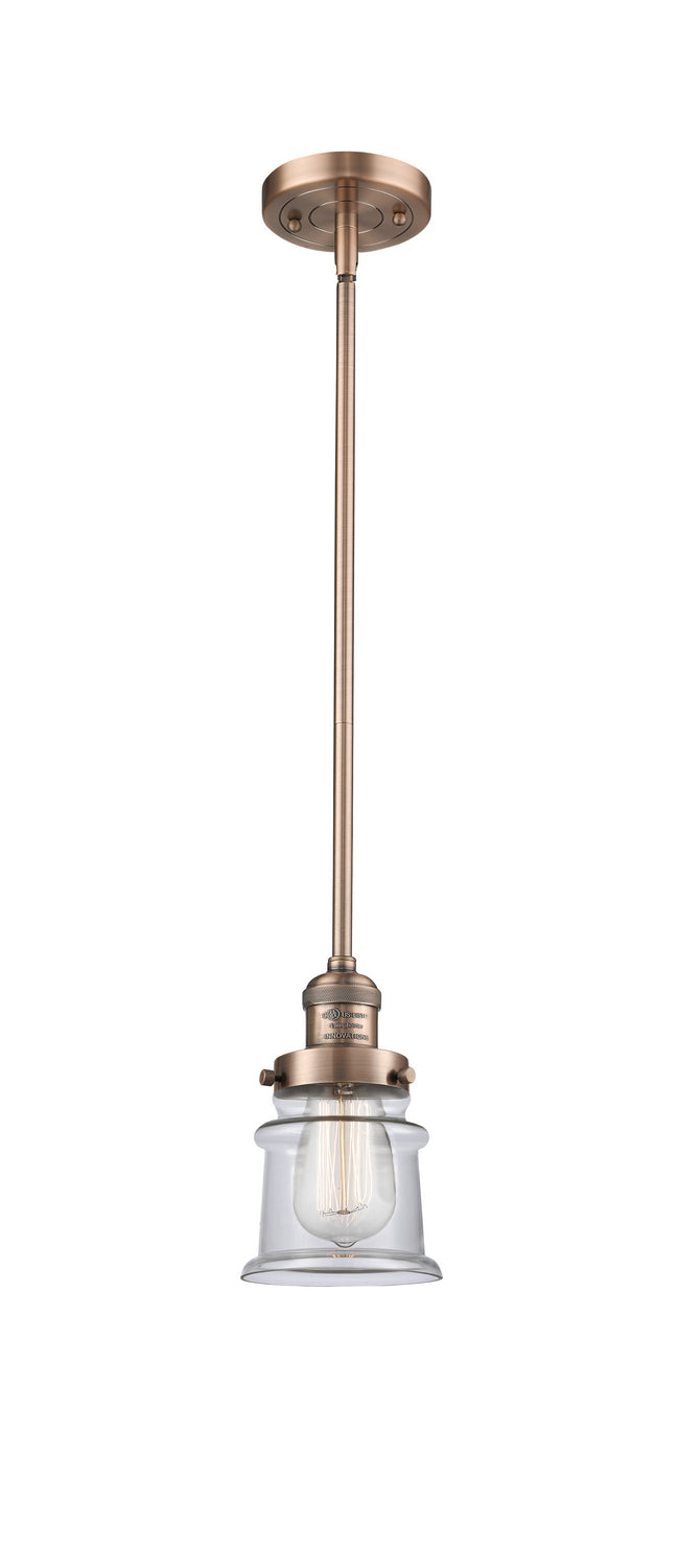 Innovations - 201S-AC-G182S - One Light Mini Pendant - Franklin Restoration - Antique Copper