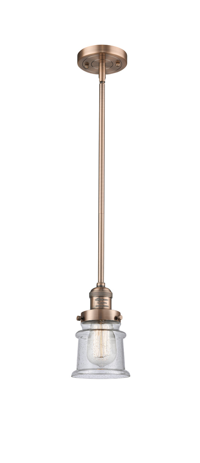 Innovations - 201S-AC-G184S - One Light Mini Pendant - Franklin Restoration - Antique Copper