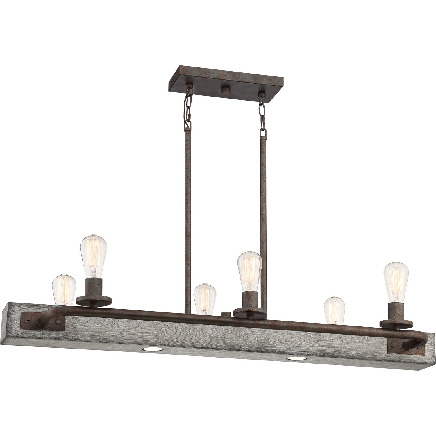 Quoizel - MVL642IN - Six Light Linear Chandelier - Melville - Iron Gate