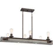 Quoizel - MVL642IN - Six Light Linear Chandelier - Melville - Iron Gate