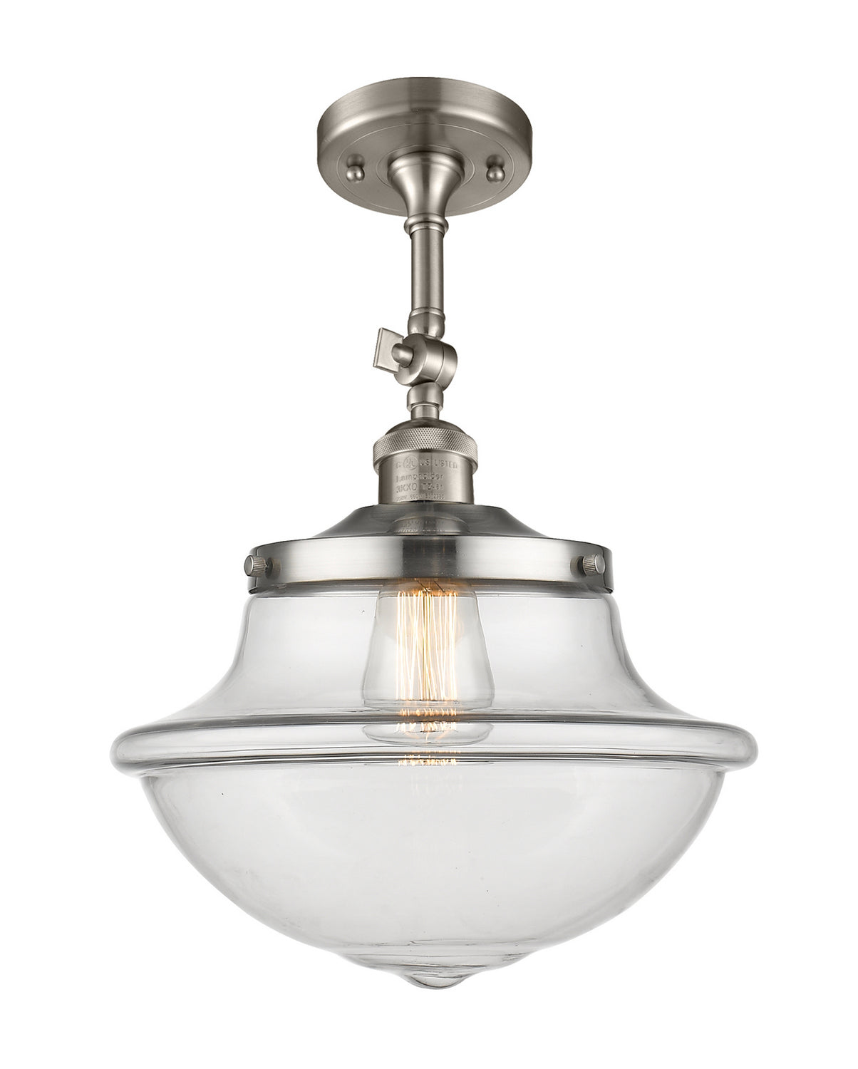 Innovations - 201F-SN-G542 - One Light Semi-Flush Mount - Franklin Restoration - Brushed Satin Nickel