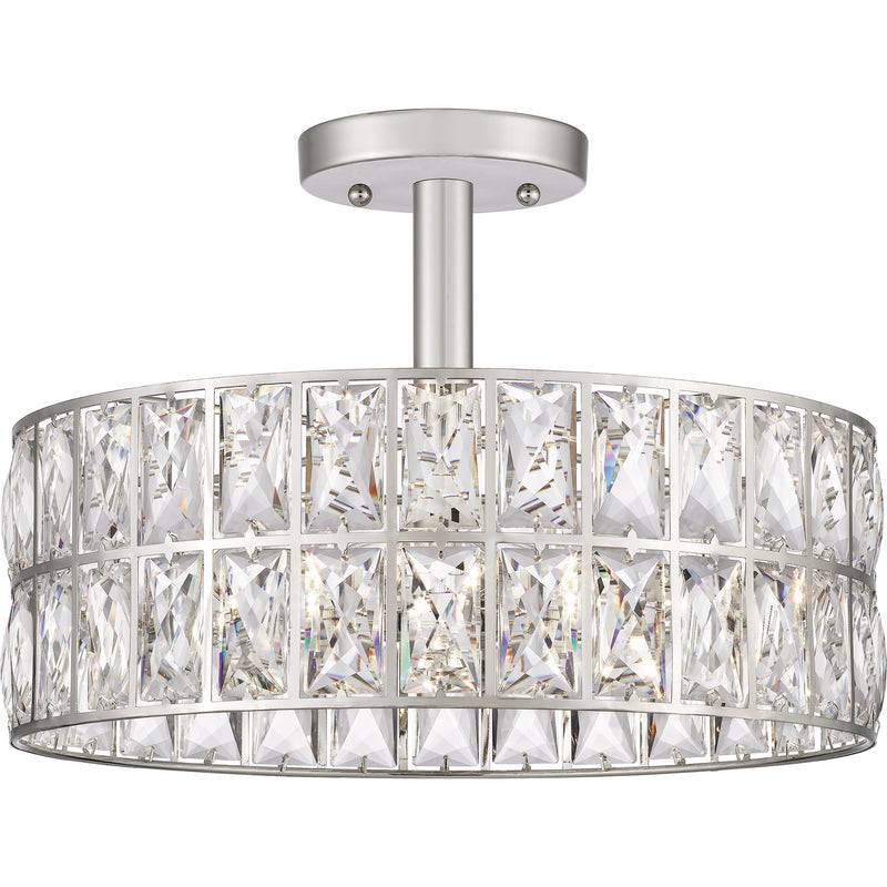 Quoizel - QF4046PK - Three Light Semi Flush Mount - Coffman - Polished Nickel