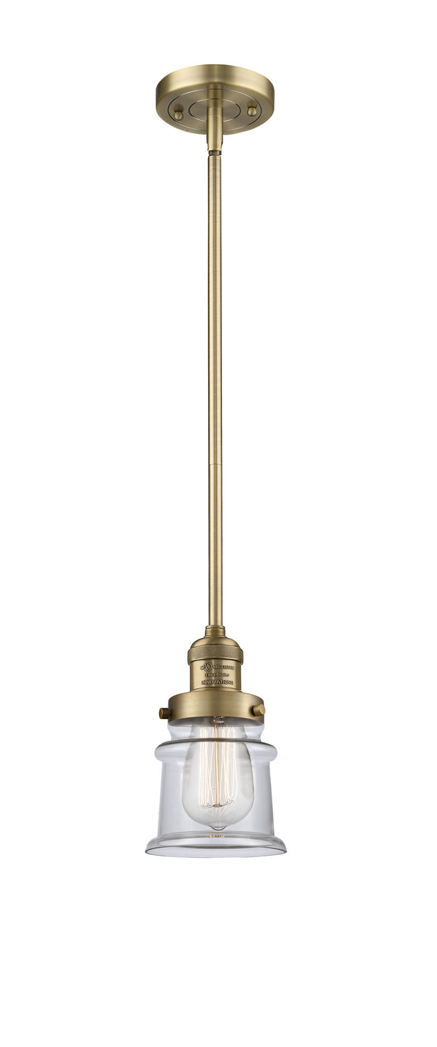 Innovations - 201S-BB-G182S - One Light Mini Pendant - Franklin Restoration - Brushed Brass