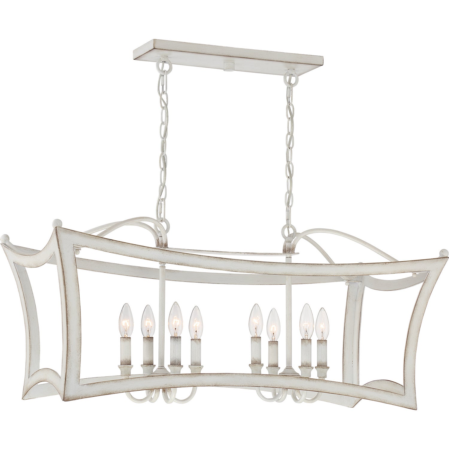 Quoizel - SUM836AWH - Eight Light Island Chandelier - Summerford - Antique White