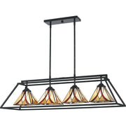 Quoizel - TFAS442VA - Four Light Island Chandelier - Asheville - Valiant Bronze