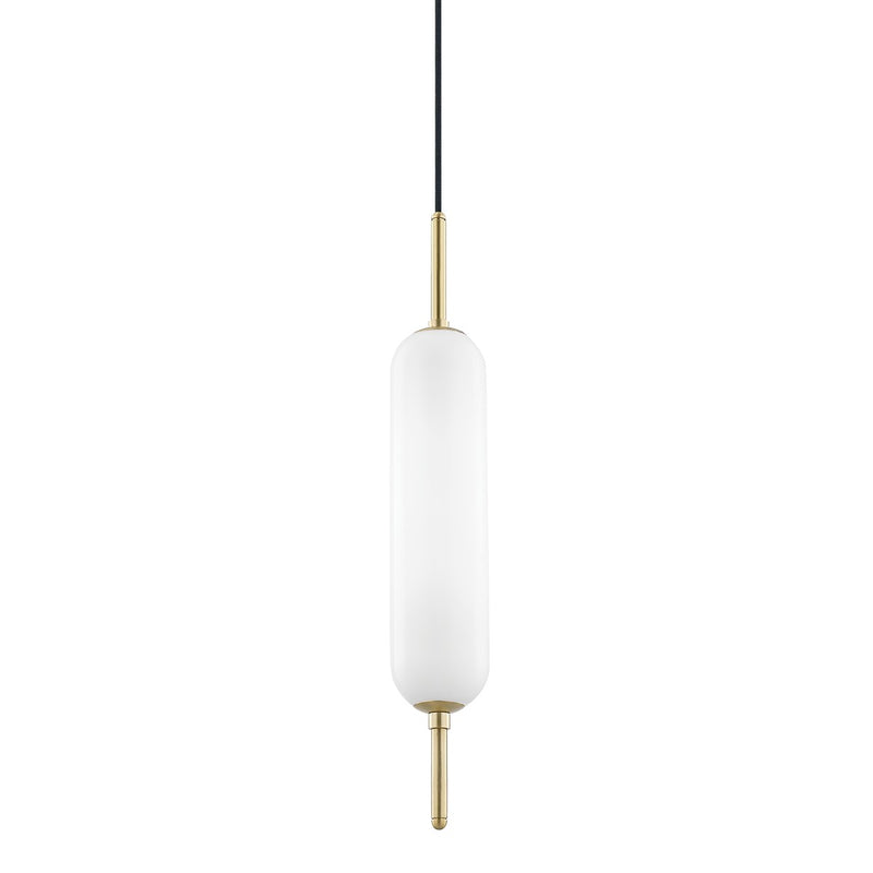 Mitzi - H373701-AGB - One Light Pendant - Miley - Aged Brass