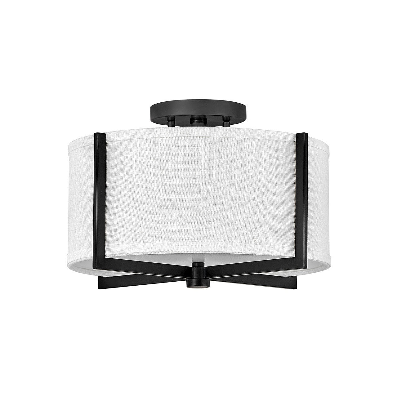 Hinkley - 41706BK - LED Semi-Flush Mount - Axis Off White - Black