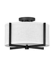 Hinkley - 41706BK - LED Semi-Flush Mount - Axis Off White - Black