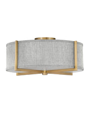 Hinkley - 41707HB - LED Semi-Flush Mount - Axis Heathered Gray - Heritage Brass