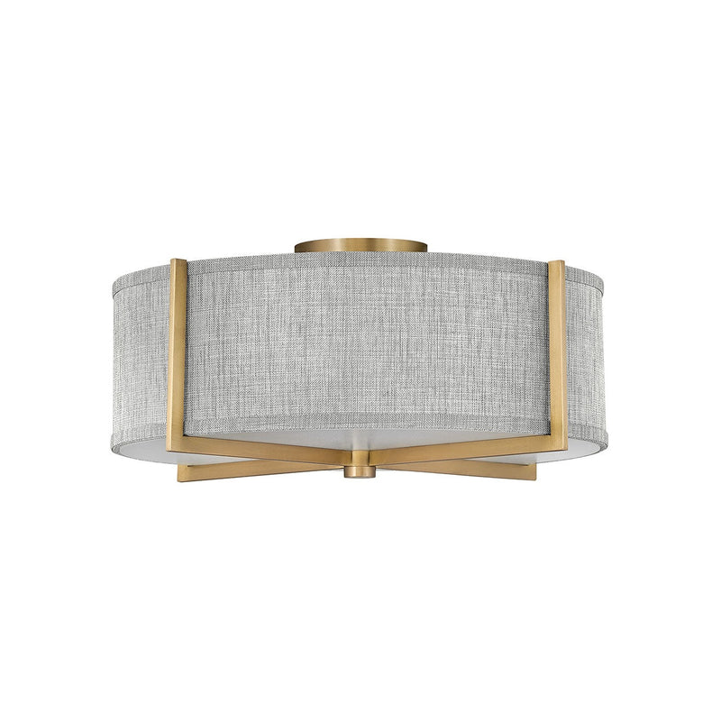 Hinkley - 41707HB - LED Semi-Flush Mount - Axis Heathered Gray - Heritage Brass