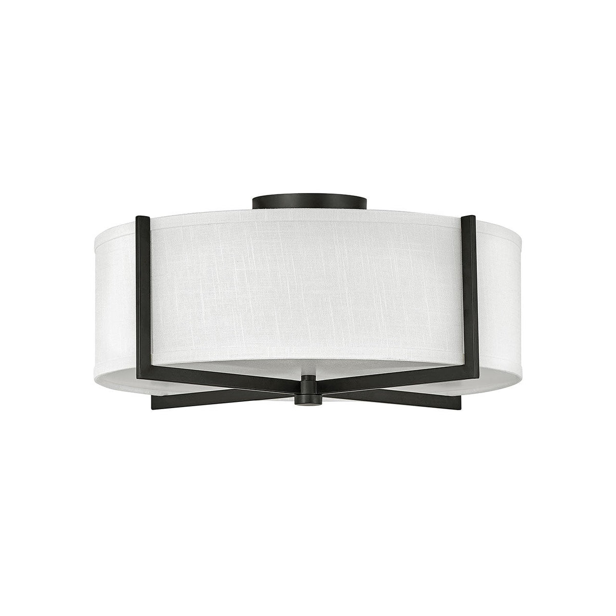 Hinkley - 41708BK - LED Semi-Flush Mount - Axis Off White - Black