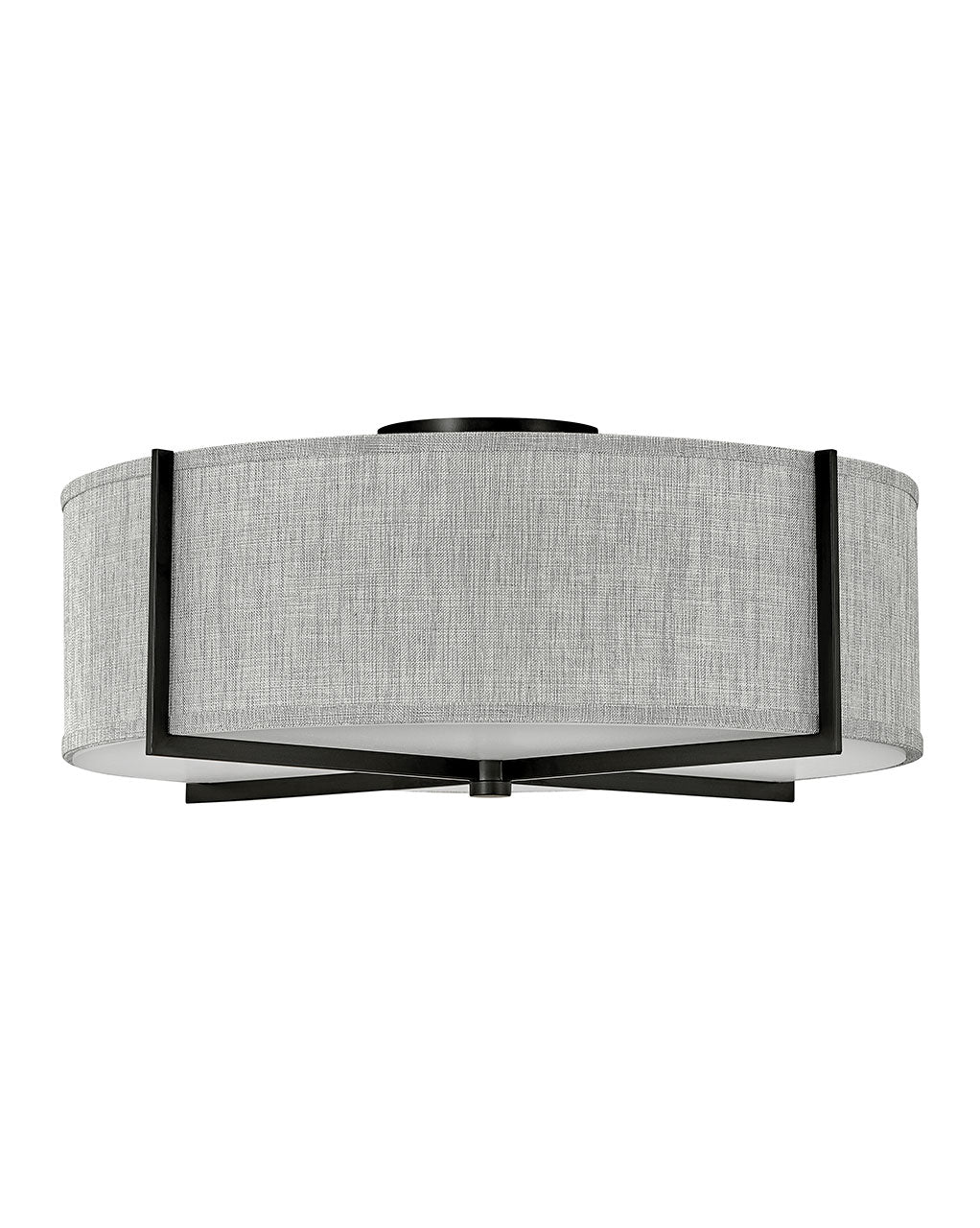 Hinkley - 41709BK - LED Semi-Flush Mount - Axis Heathered Gray - Black