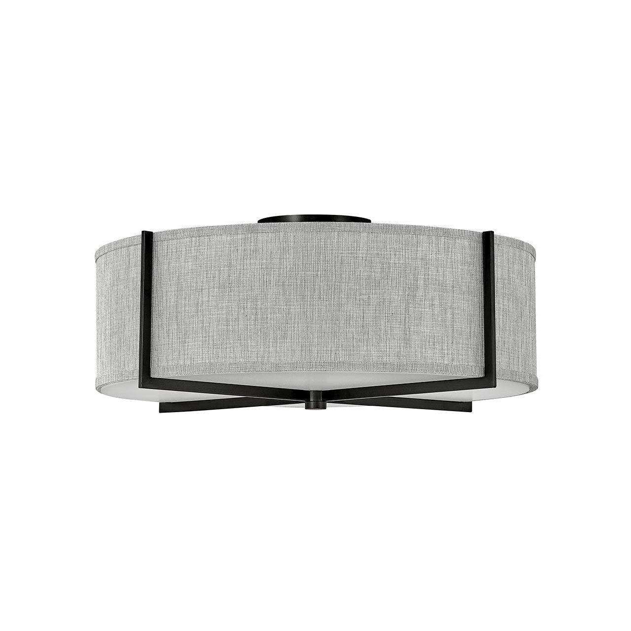 Hinkley - 41709BK - LED Semi-Flush Mount - Axis Heathered Gray - Black