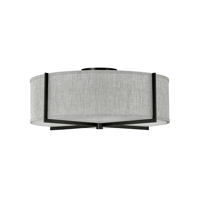 Hinkley - 41709BK - LED Semi-Flush Mount - Axis Heathered Gray - Black