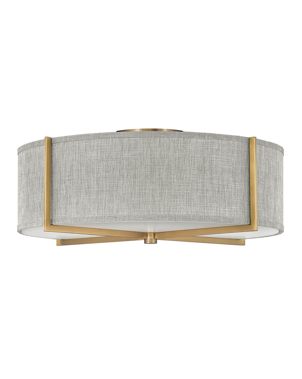 Hinkley - 41709HB - LED Semi-Flush Mount - Axis Heathered Gray - Heritage Brass