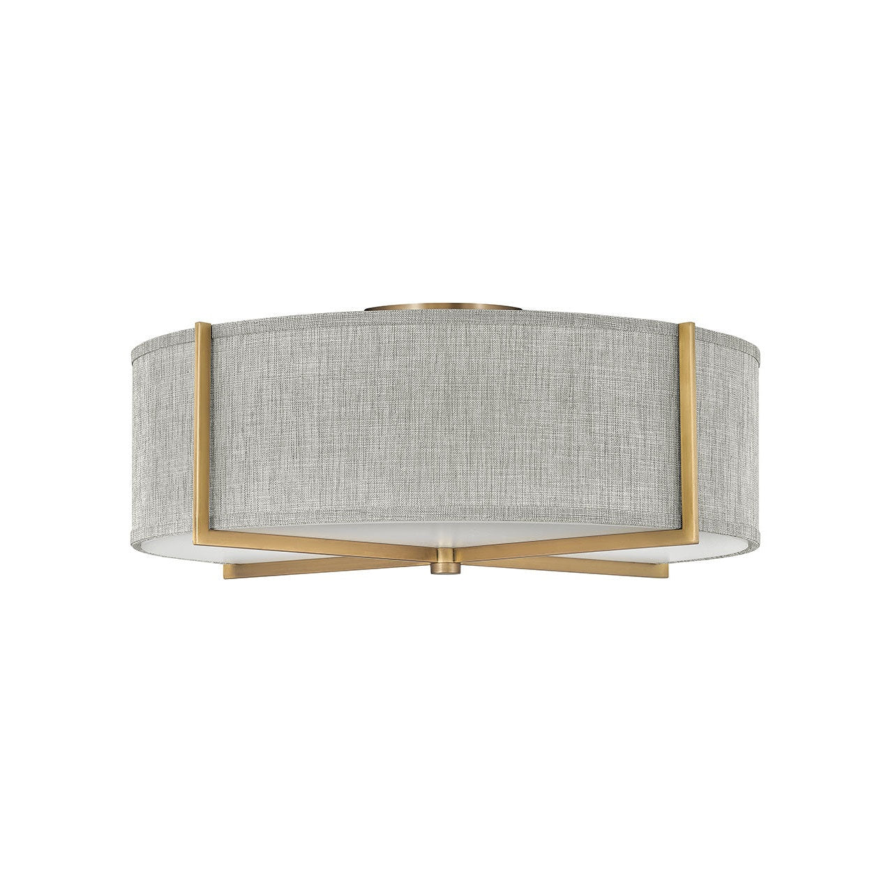 Hinkley - 41709HB - LED Semi-Flush Mount - Axis Heathered Gray - Heritage Brass