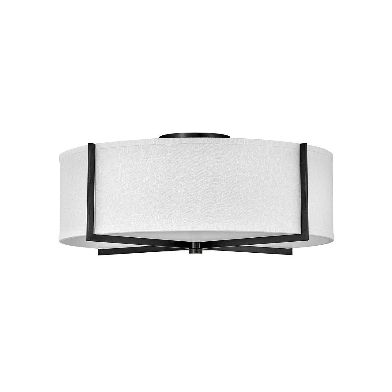 Hinkley - 41710BK - LED Semi-Flush Mount - Axis Off White - Black