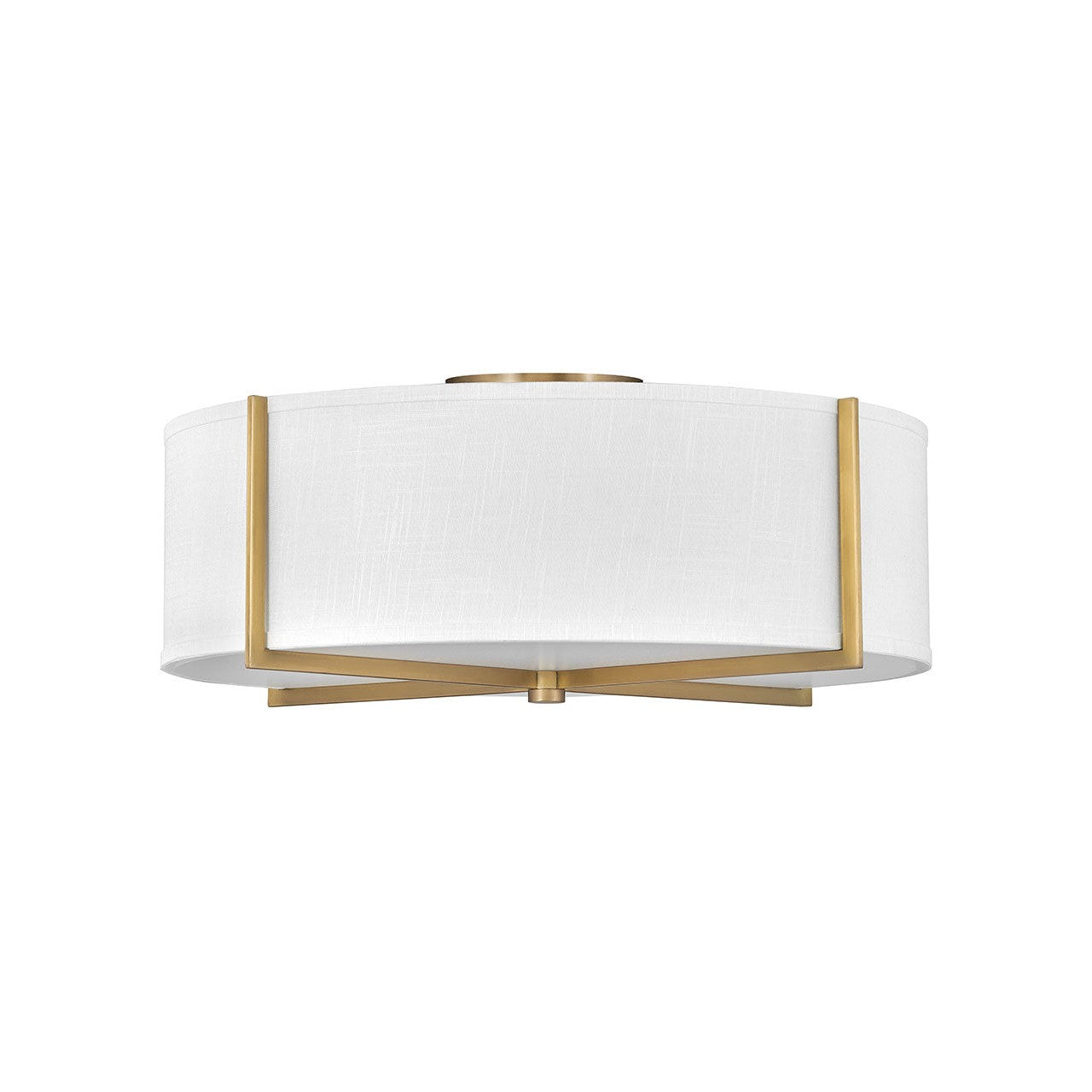 Hinkley - 41710HB - LED Semi-Flush Mount - Axis Off White - Heritage Brass