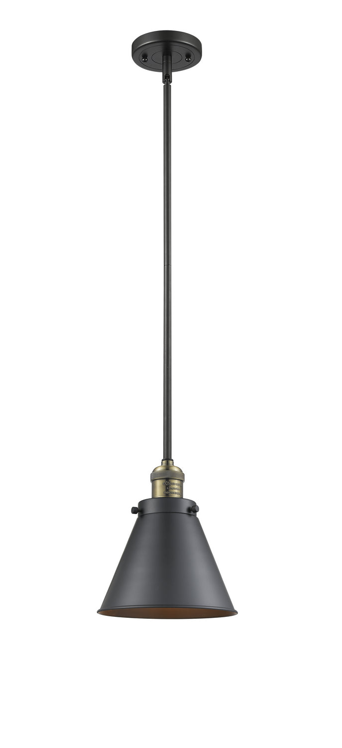 Innovations - 201S-BAB-M13-BK - One Light Mini Pendant - Franklin Restoration - Black Antique Brass