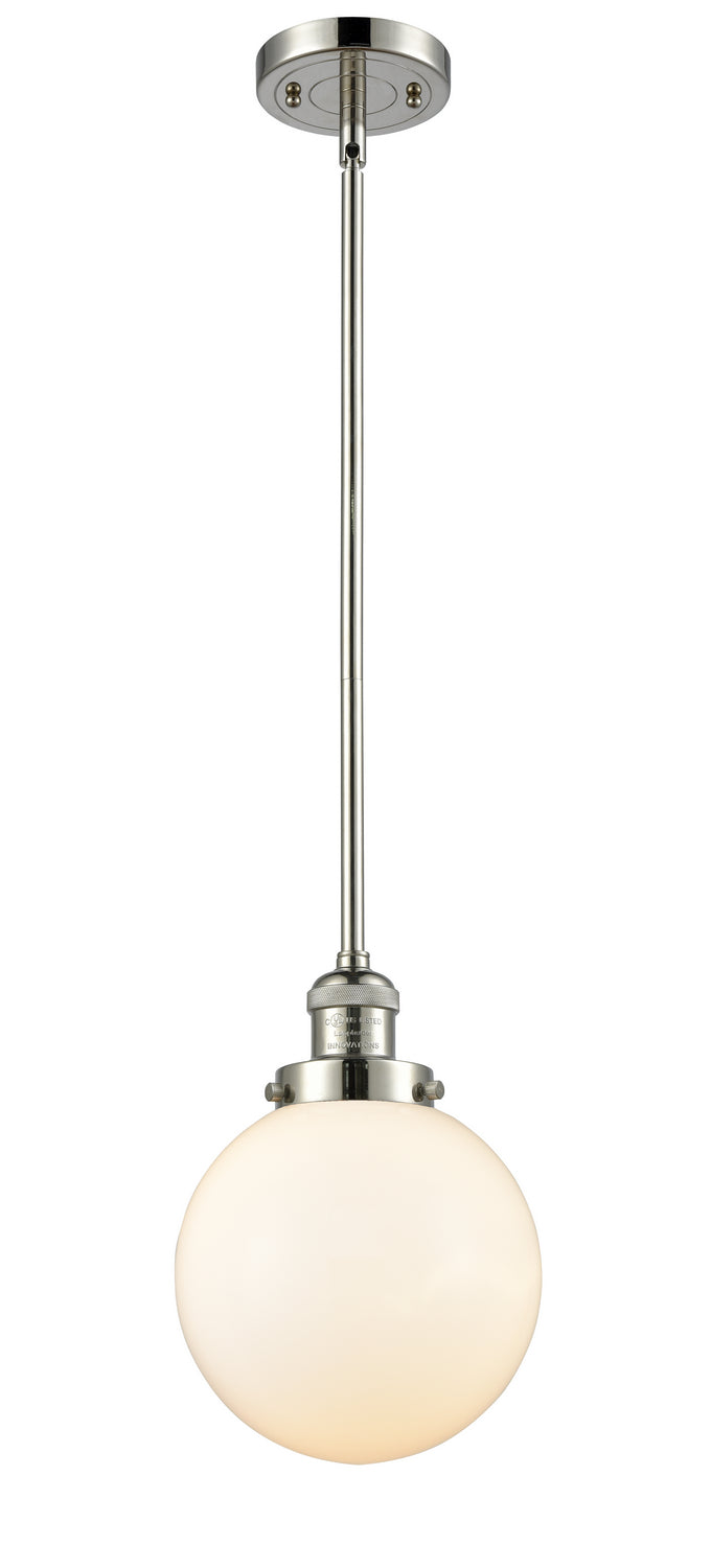 Innovations - 201S-PN-G201-8 - One Light Mini Pendant - Franklin Restoration - Polished Nickel