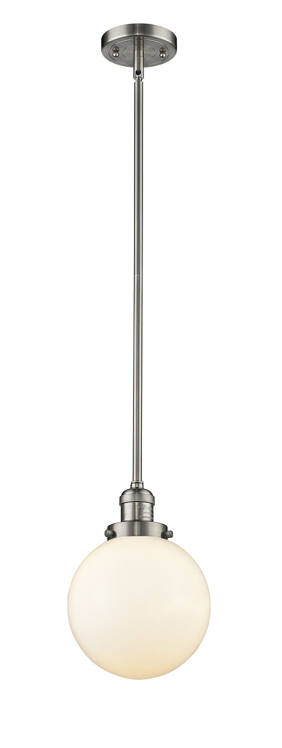 Innovations - 201S-SN-G201-8 - One Light Mini Pendant - Franklin Restoration - Brushed Satin Nickel