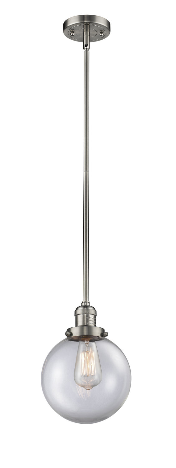 Innovations - 201S-SN-G202-8 - One Light Mini Pendant - Franklin Restoration - Brushed Satin Nickel