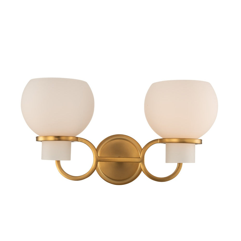 Kalco - 513022WB - Two Light Wall Sconce - Ascher - Winter Brass