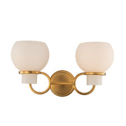 Kalco - 513022WB - Two Light Wall Sconce - Ascher - Winter Brass