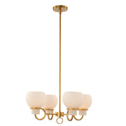 Kalco - 513071WB - Four Light Chandelier - Ascher - Winter Brass