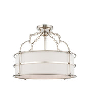 Kalco - 513241PN - Five Light Convertible Pendant / Semi Flush - Carson - Polished Nickel