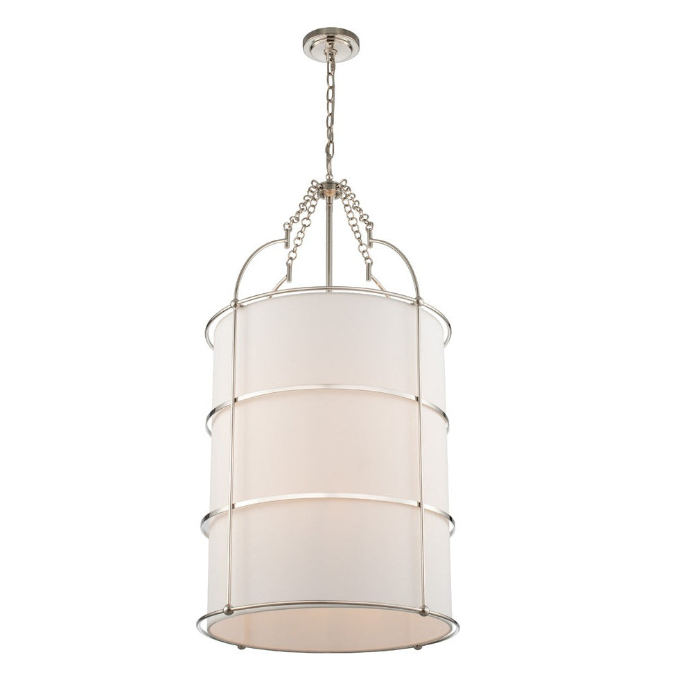 Kalco - 513252PN - Eight Light Foyer Pendant - Carson - Polished Nickel