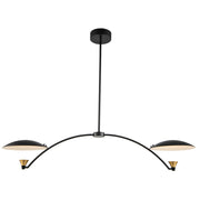 Kalco - 513661BWB - LED Island Pendant - Redding - Matte Black w White and Brass Accent