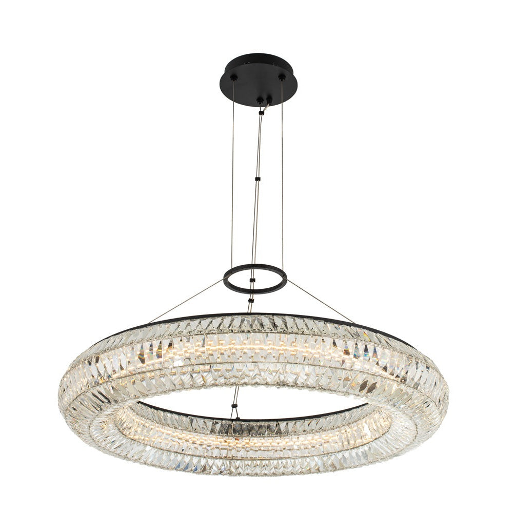 Allegri - 037156-052-FR001 - LED Pendant - Tamburo - Matte Black w Polished Chrome