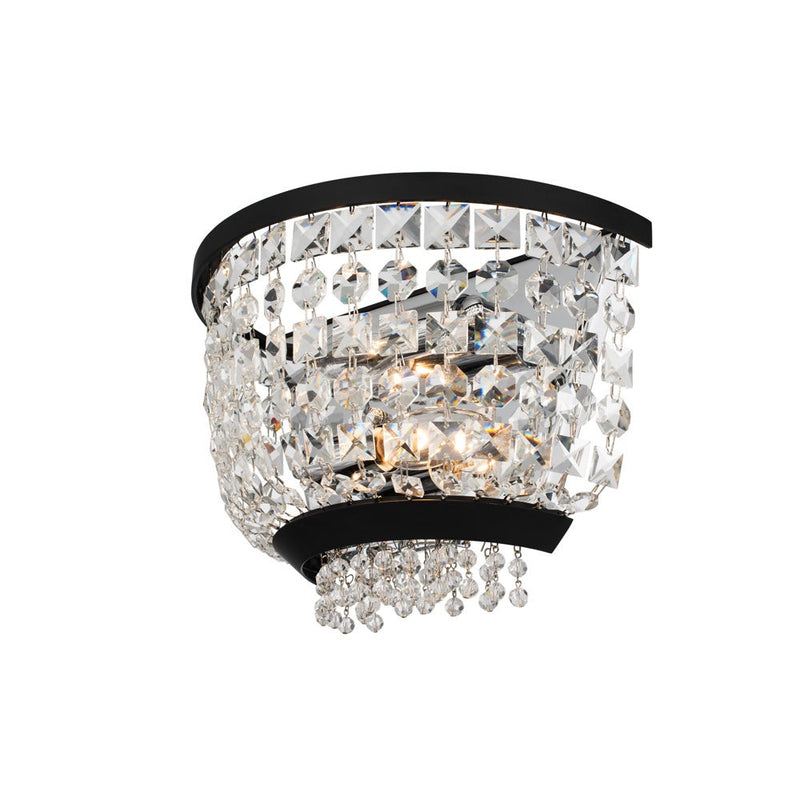 Allegri - 037321-052-FR001 - Two Light Wall Sconce - Terzo - Matte Black w Polished Chrome