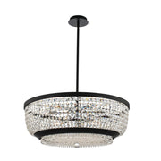Allegri - 037355-052-FR001 - Nine Light Pendant - Terzo - Matte Black W Polished Chrome