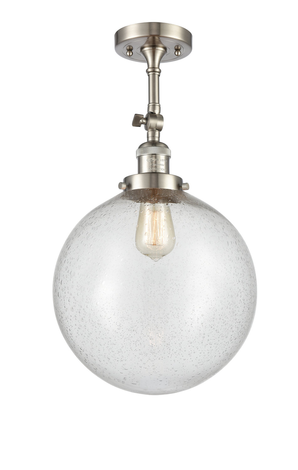 Innovations - 201F-SN-G204-12 - One Light Semi-Flush Mount - Franklin Restoration - Brushed Satin Nickel